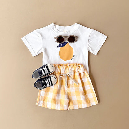 Baby Lemon Print Beach Set