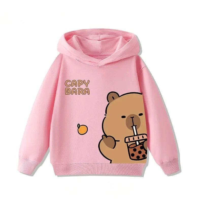 Kids Capybara Print Hoodie