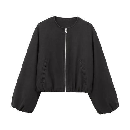 Mujer Black Bomber Jackets