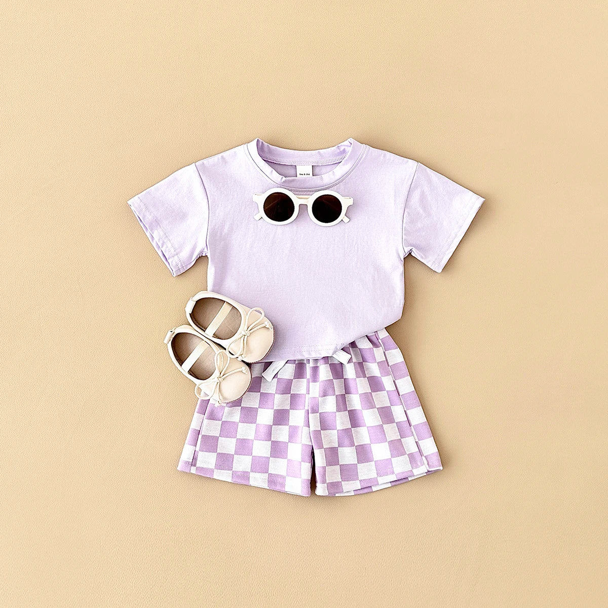 Baby Plaid Shorts Set